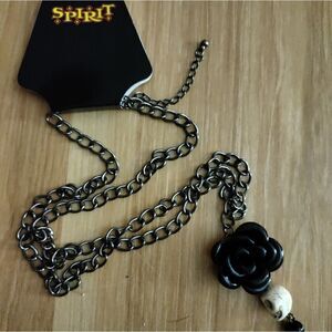 Skull & Flower Necklace NWT by Spirit